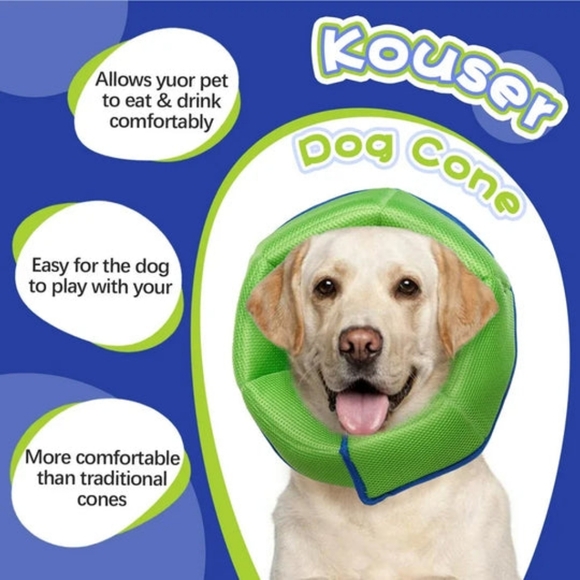 Kuoser Soft Dog Cone Collar After Surgery Adjustable Dog Recovery Size XL Blue - Picture 9 of 14